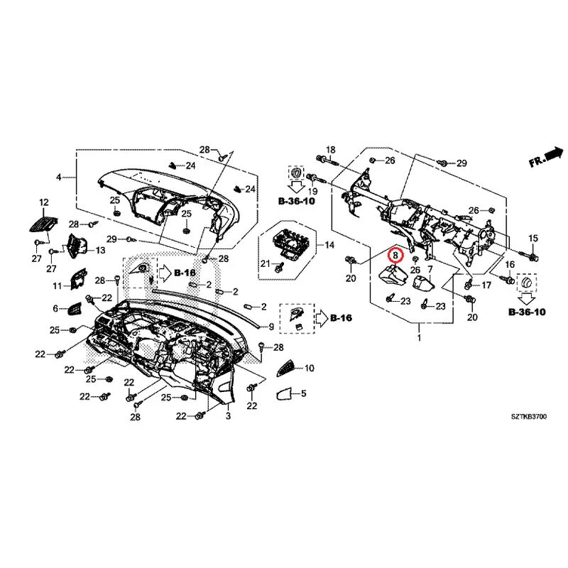 [NEW] JDM HONDA CR-Z ZF2 2014 Instrument panel GENUINE OEM - Image 9