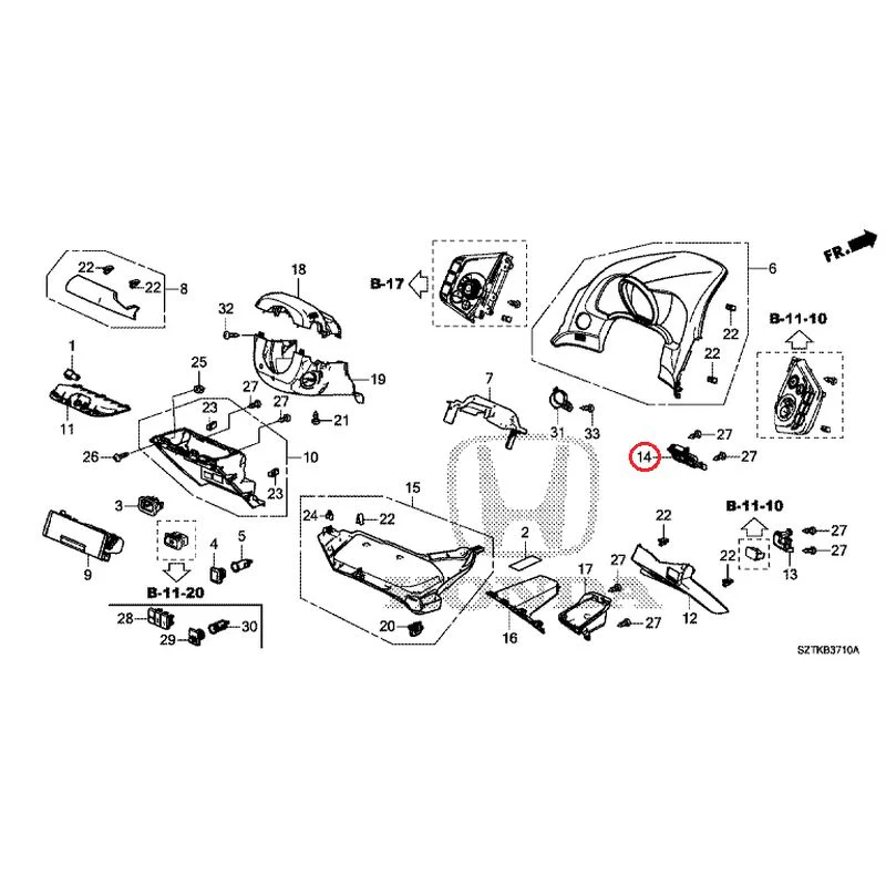 [NEW] JDM HONDA CR-Z ZF2 2014 Instrument panel garnish (driver side) GENUINE OEM - Image 18