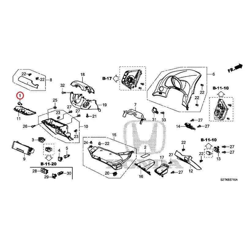 [NEW] JDM HONDA CR-Z ZF2 2014 Instrument panel garnish (driver side) GENUINE OEM - Image 2
