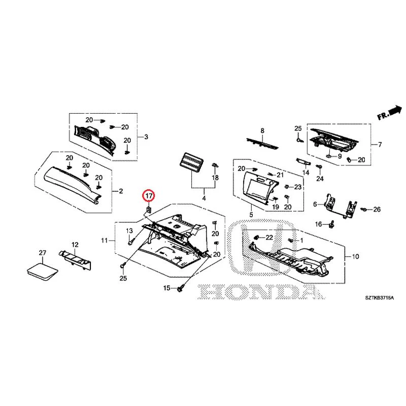 [NEW] JDM HONDA CR-Z ZF2 2014 Instrument panel garnish (passenger side) GENUINE OEM - Image 18