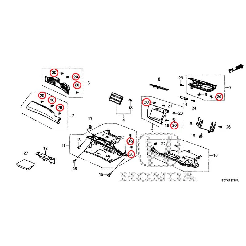 [NEW] JDM HONDA CR-Z ZF2 2014 Instrument panel garnish (passenger side) GENUINE OEM - Image 21