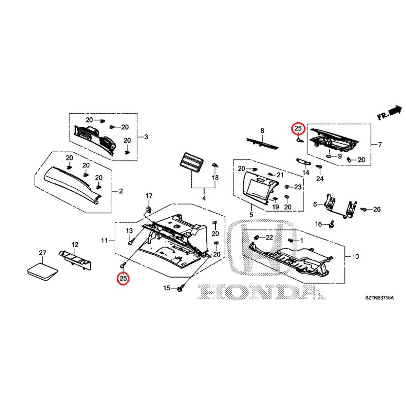 [NEW] JDM HONDA CR-Z ZF2 2014 Instrument panel garnish (passenger side) GENUINE OEM - Image 26