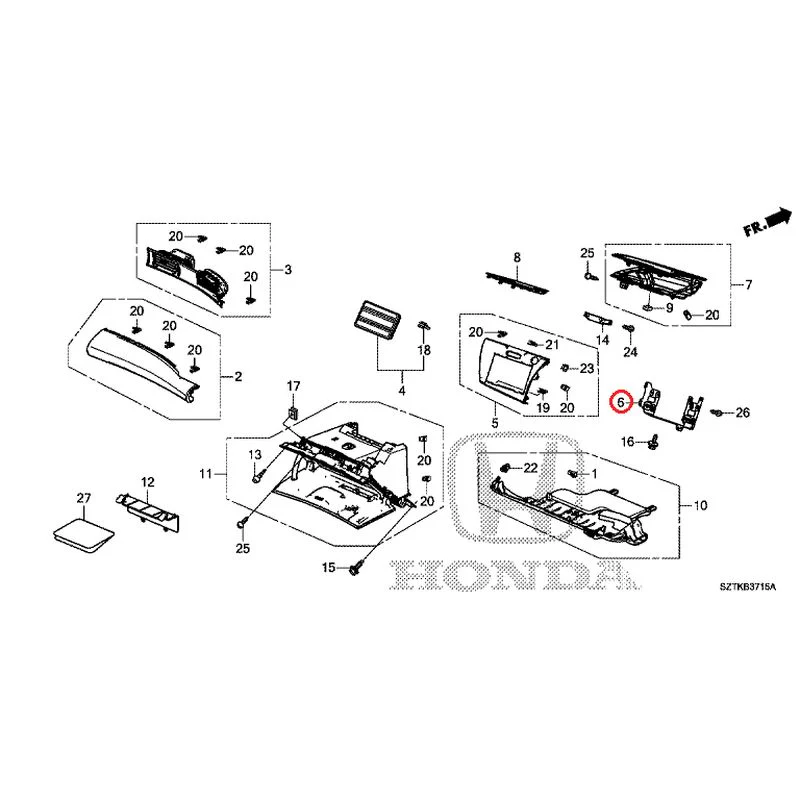 [NEW] JDM HONDA CR-Z ZF2 2014 Instrument panel garnish (passenger side) GENUINE OEM - Image 7