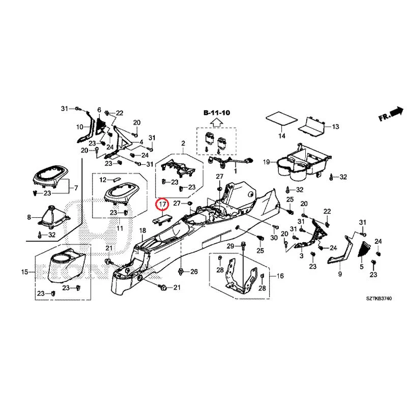 [NEW] JDM HONDA CR-Z ZF2 2014 Console GENUINE OEM - Image 17