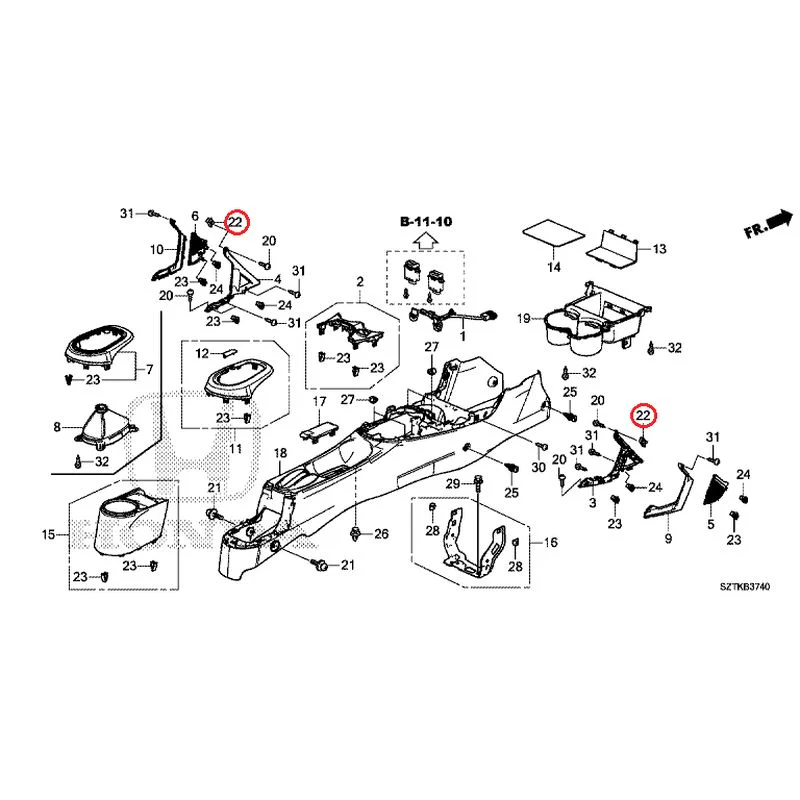 [NEW] JDM HONDA CR-Z ZF2 2014 Console GENUINE OEM - Image 22