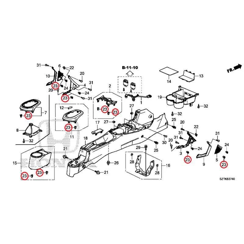 [NEW] JDM HONDA CR-Z ZF2 2014 Console GENUINE OEM - Image 23