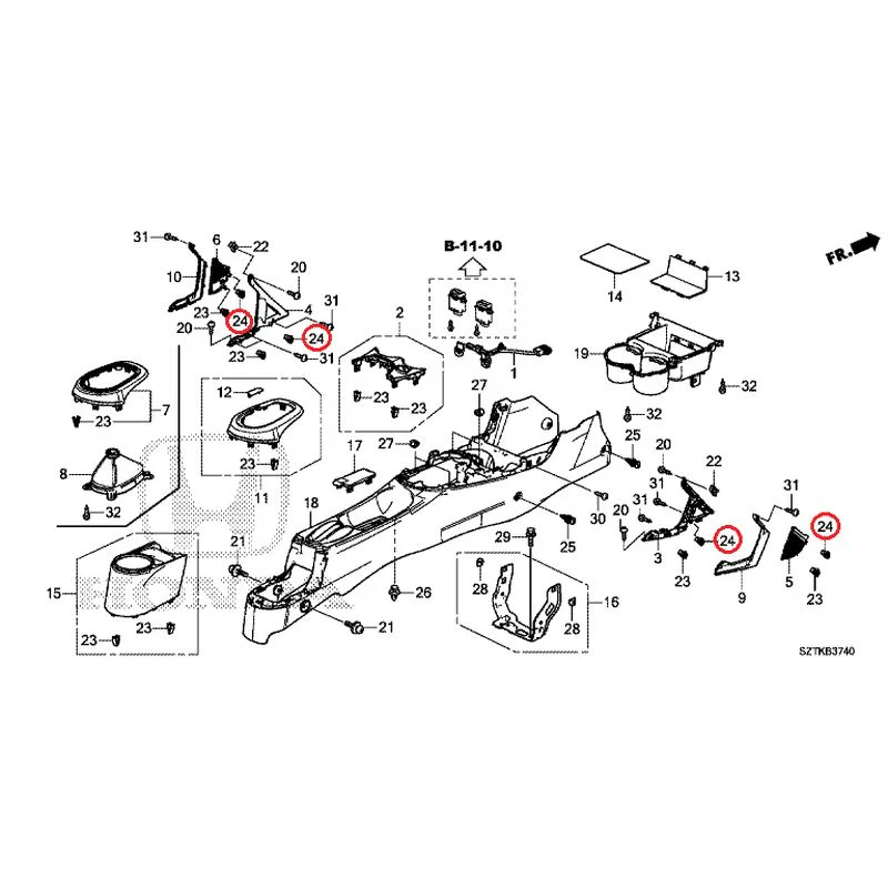 [NEW] JDM HONDA CR-Z ZF2 2014 Console GENUINE OEM - Image 24