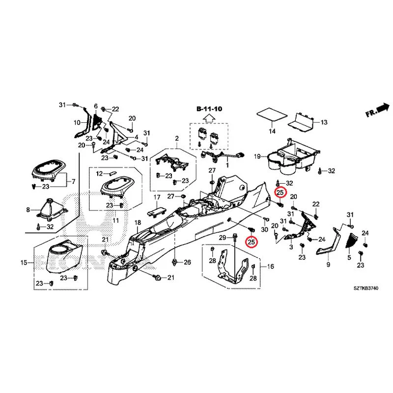 [NEW] JDM HONDA CR-Z ZF2 2014 Console GENUINE OEM - Image 25