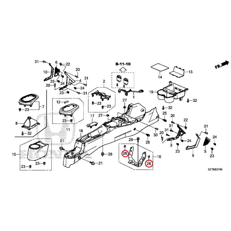[NEW] JDM HONDA CR-Z ZF2 2014 Console GENUINE OEM - Image 28