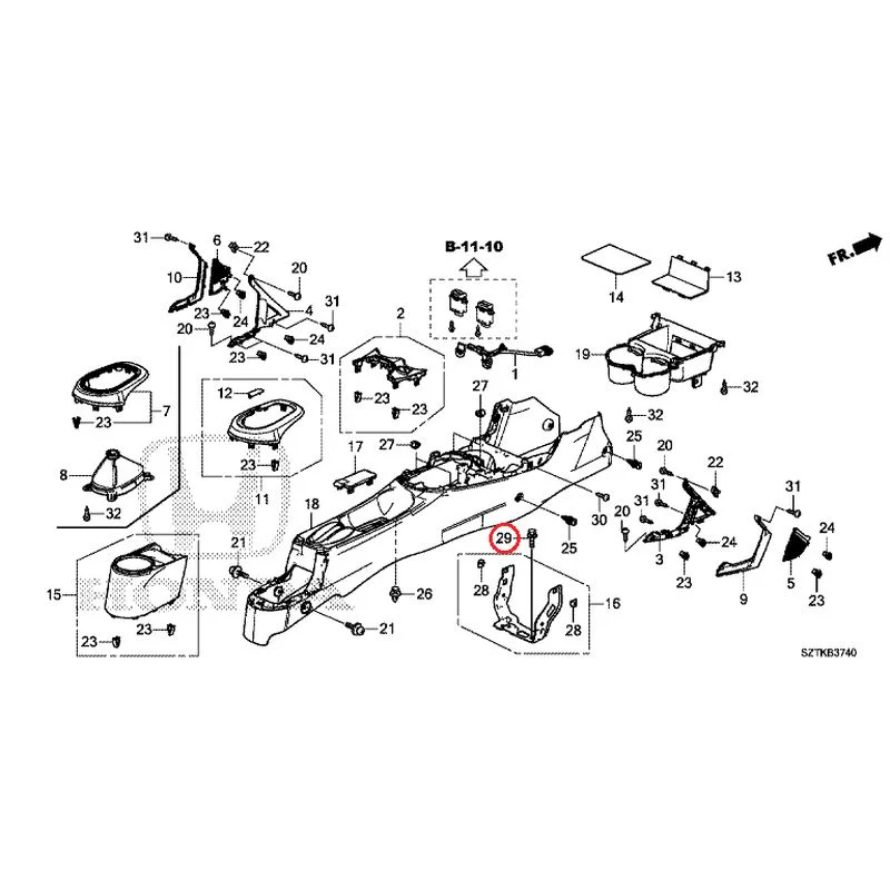 [NEW] JDM HONDA CR-Z ZF2 2014 Console GENUINE OEM - Image 29