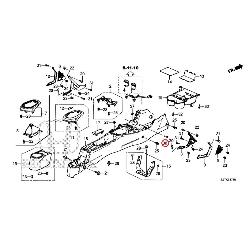 [NEW] JDM HONDA CR-Z ZF2 2014 Console GENUINE OEM - Image 30