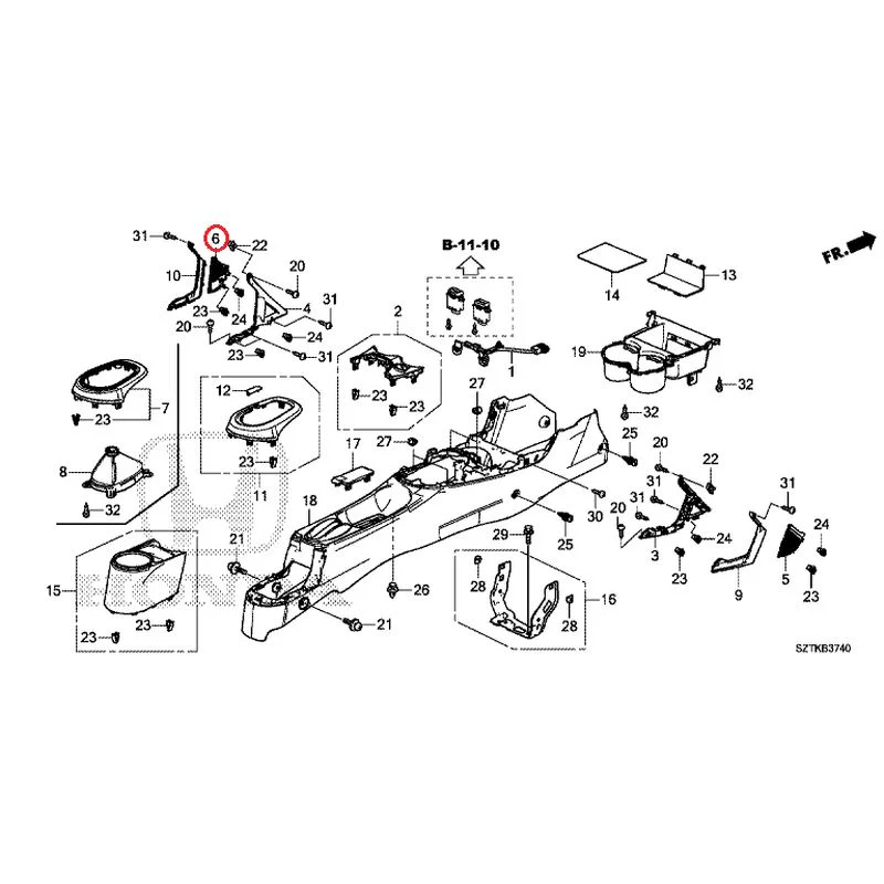 [NEW] JDM HONDA CR-Z ZF2 2014 Console GENUINE OEM - Image 8