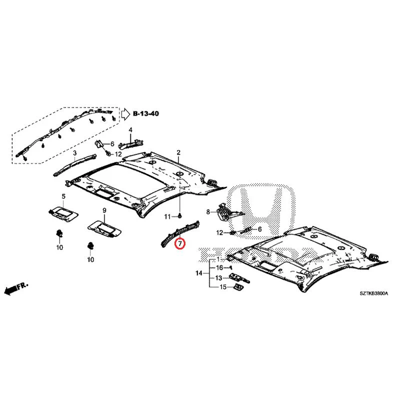 [NEW] JDM HONDA CR-Z ZF2 2014 Roof Lining GENUINE OEM - Image 10