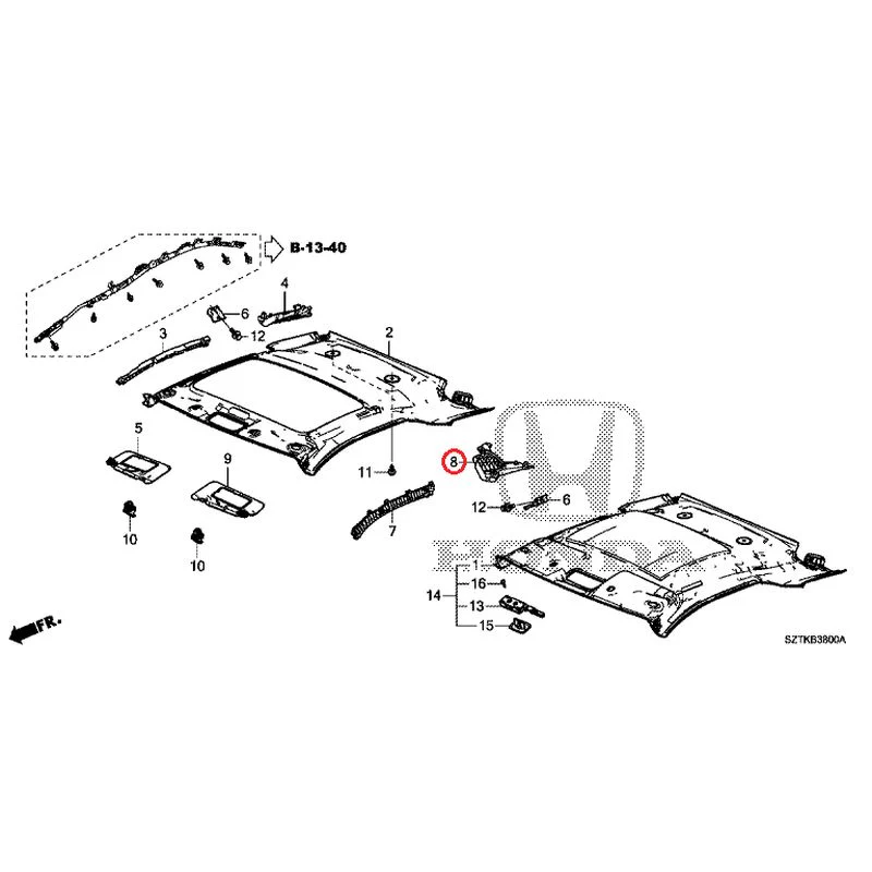 [NEW] JDM HONDA CR-Z ZF2 2014 Roof Lining GENUINE OEM - Image 11