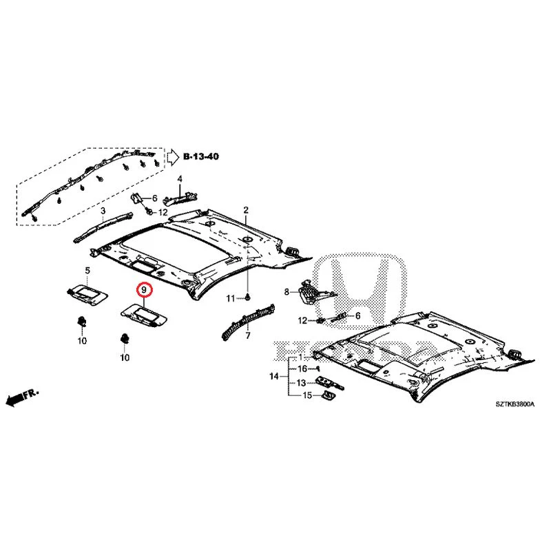 [NEW] JDM HONDA CR-Z ZF2 2014 Roof Lining GENUINE OEM - Image 13