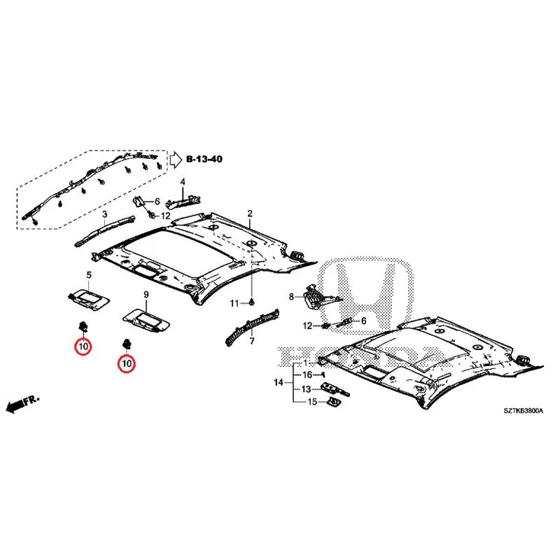 [NEW] JDM HONDA CR-Z ZF2 2014 Roof Lining GENUINE OEM - Image 14