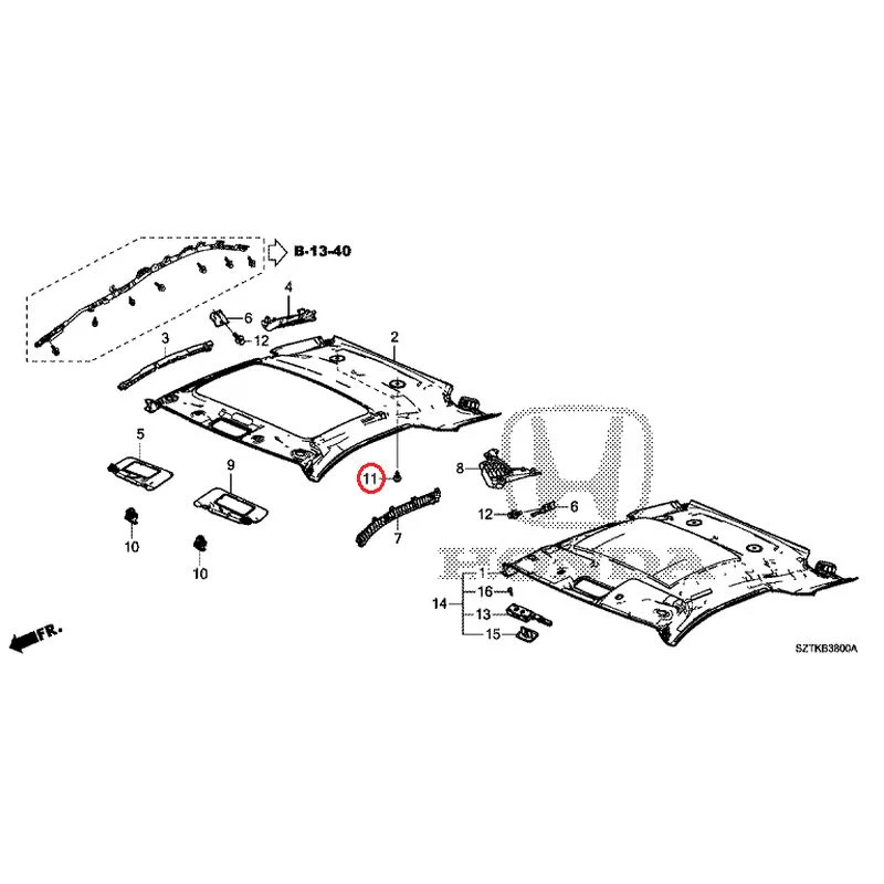 [NEW] JDM HONDA CR-Z ZF2 2014 Roof Lining GENUINE OEM - Image 15
