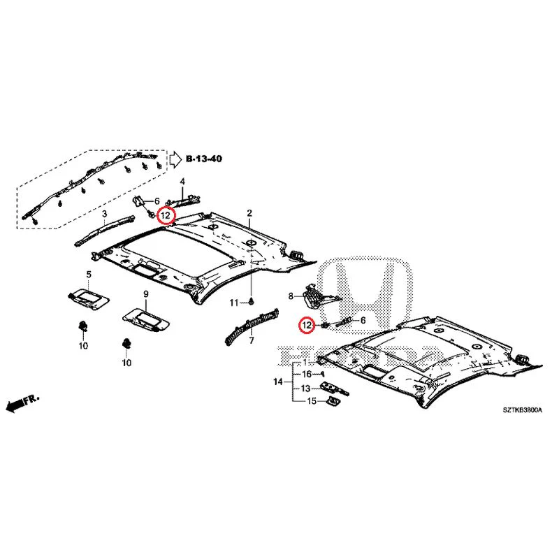 [NEW] JDM HONDA CR-Z ZF2 2014 Roof Lining GENUINE OEM - Image 16