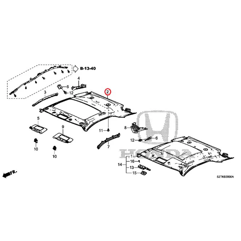 [NEW] JDM HONDA CR-Z ZF2 2014 Roof Lining GENUINE OEM - Image 4