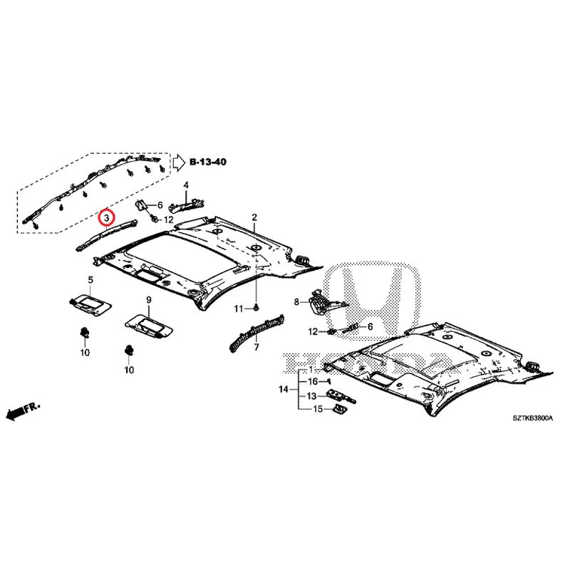 [NEW] JDM HONDA CR-Z ZF2 2014 Roof Lining GENUINE OEM - Image 5