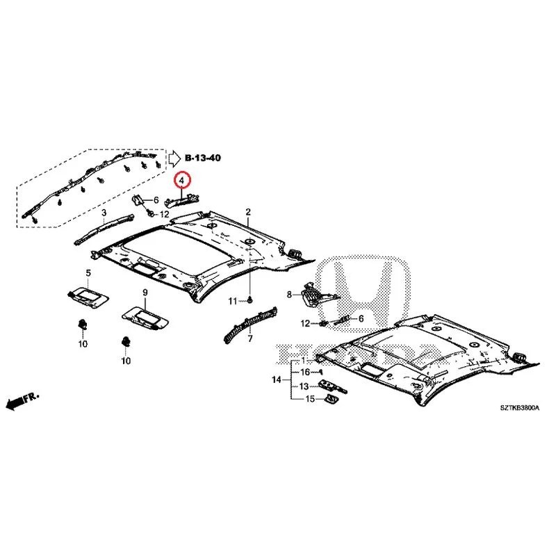 [NEW] JDM HONDA CR-Z ZF2 2014 Roof Lining GENUINE OEM - Image 6