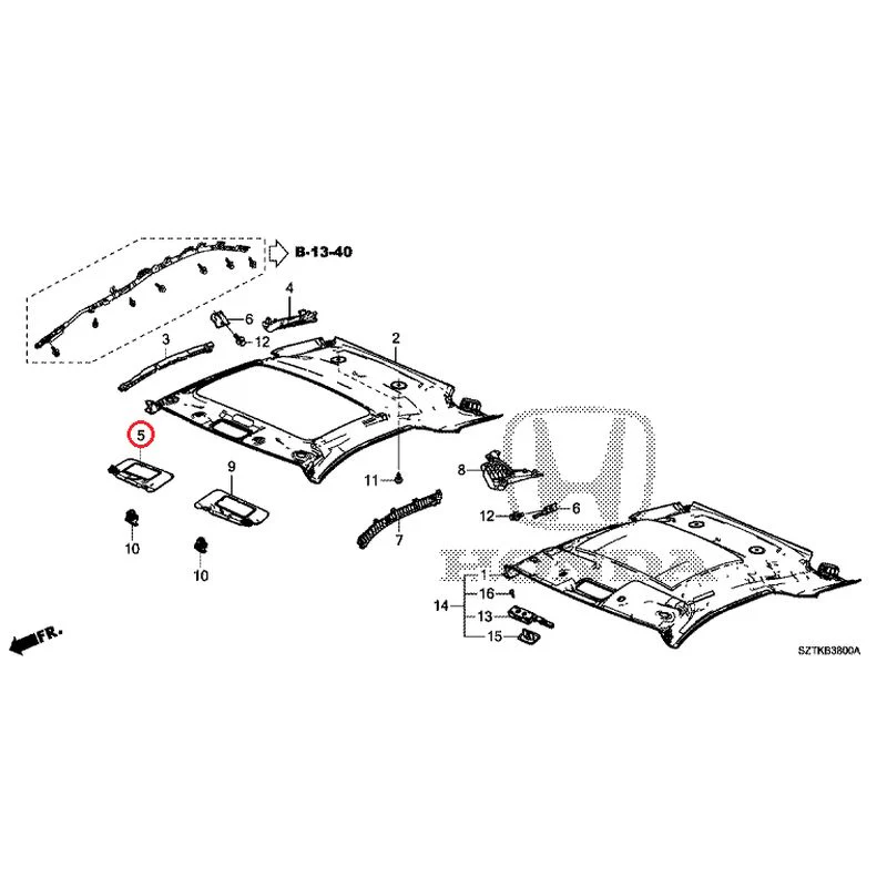 [NEW] JDM HONDA CR-Z ZF2 2014 Roof Lining GENUINE OEM - Image 7