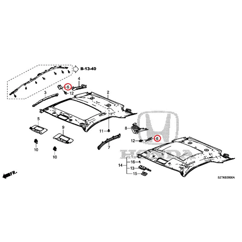 [NEW] JDM HONDA CR-Z ZF2 2014 Roof Lining GENUINE OEM - Image 9