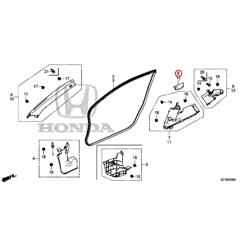 [NEW] JDM HONDA CR-Z ZF2 2014 Pillar Garnish GENUINE OEM - Image 10