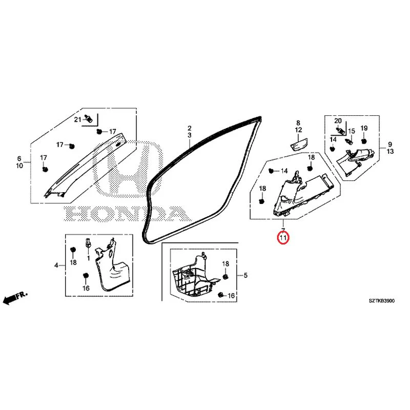 [NEW] JDM HONDA CR-Z ZF2 2014 Pillar Garnish GENUINE OEM - Image 16