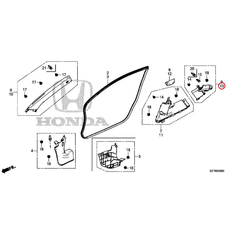 [NEW] JDM HONDA CR-Z ZF2 2014 Pillar Garnish GENUINE OEM - Image 19