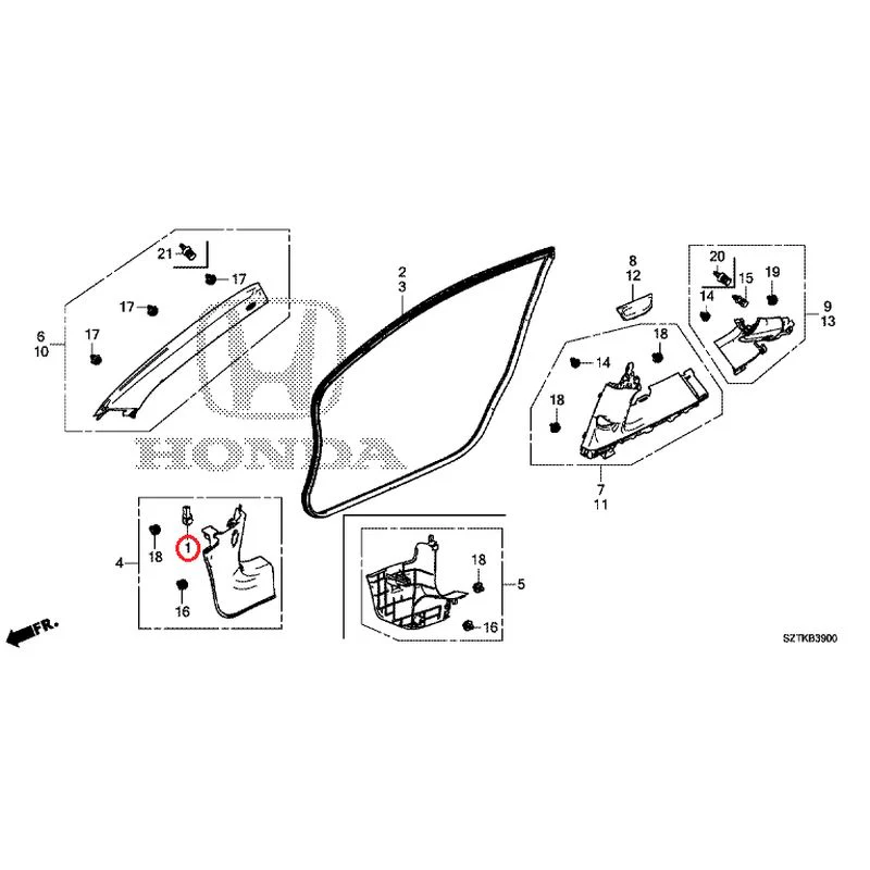 [NEW] JDM HONDA CR-Z ZF2 2014 Pillar Garnish GENUINE OEM - Image 2
