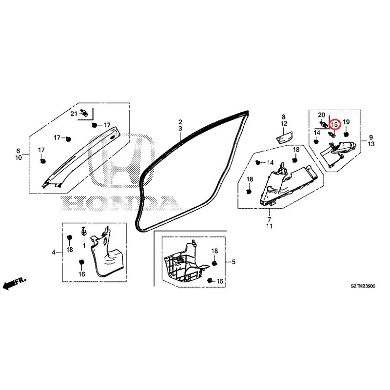 [NEW] JDM HONDA CR-Z ZF2 2014 Pillar Garnish GENUINE OEM - Image 21