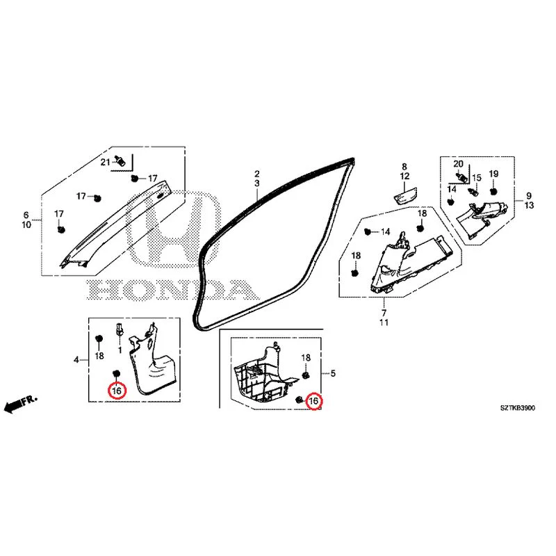 [NEW] JDM HONDA CR-Z ZF2 2014 Pillar Garnish GENUINE OEM - Image 22