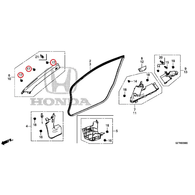 [NEW] JDM HONDA CR-Z ZF2 2014 Pillar Garnish GENUINE OEM - Image 23