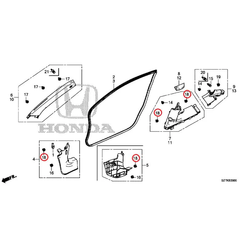 [NEW] JDM HONDA CR-Z ZF2 2014 Pillar Garnish GENUINE OEM - Image 24