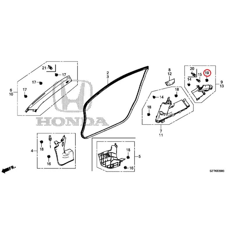 [NEW] JDM HONDA CR-Z ZF2 2014 Pillar Garnish GENUINE OEM - Image 25