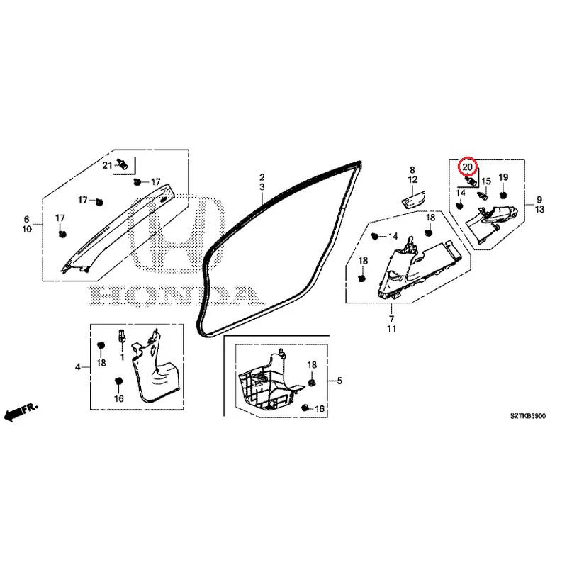 [NEW] JDM HONDA CR-Z ZF2 2014 Pillar Garnish GENUINE OEM - Image 26