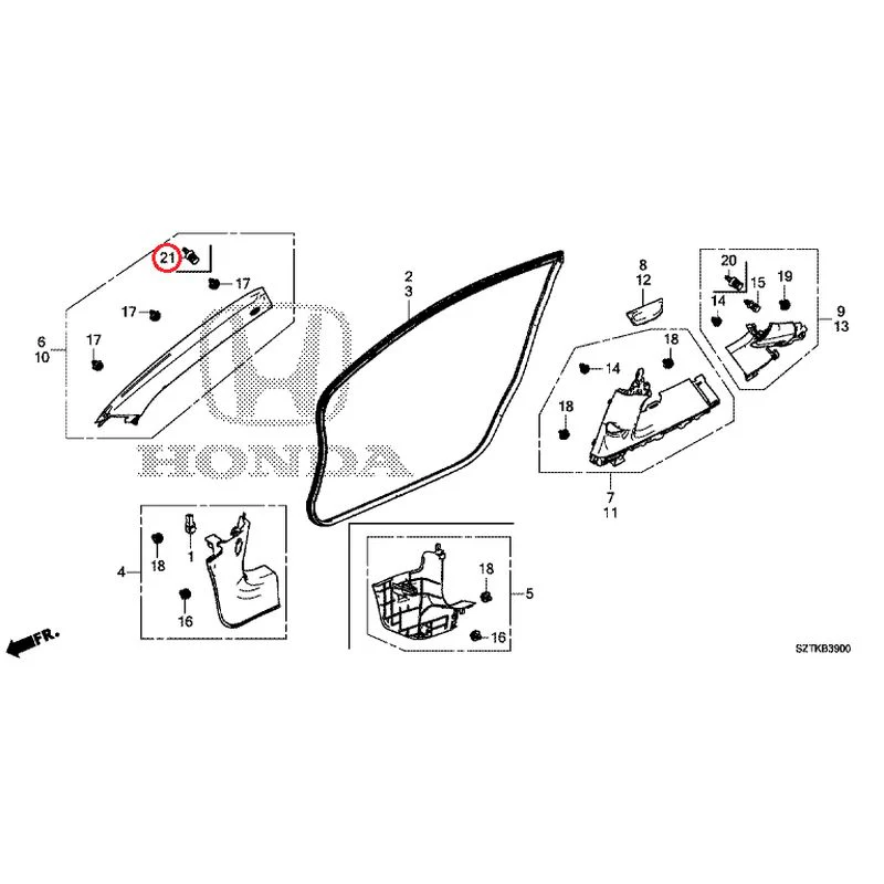 [NEW] JDM HONDA CR-Z ZF2 2014 Pillar Garnish GENUINE OEM - Image 27