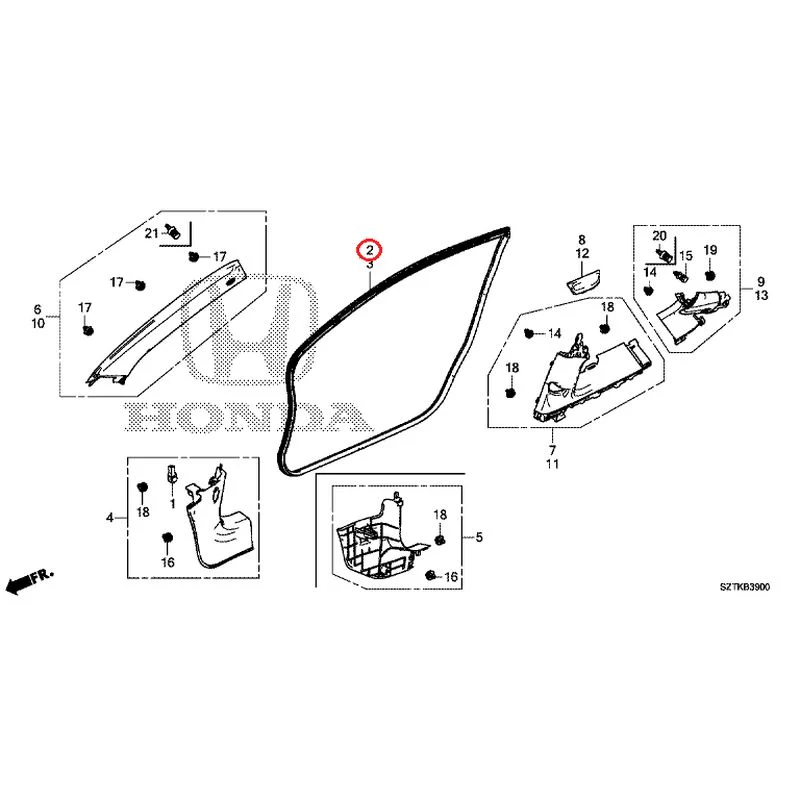 [NEW] JDM HONDA CR-Z ZF2 2014 Pillar Garnish GENUINE OEM - Image 3