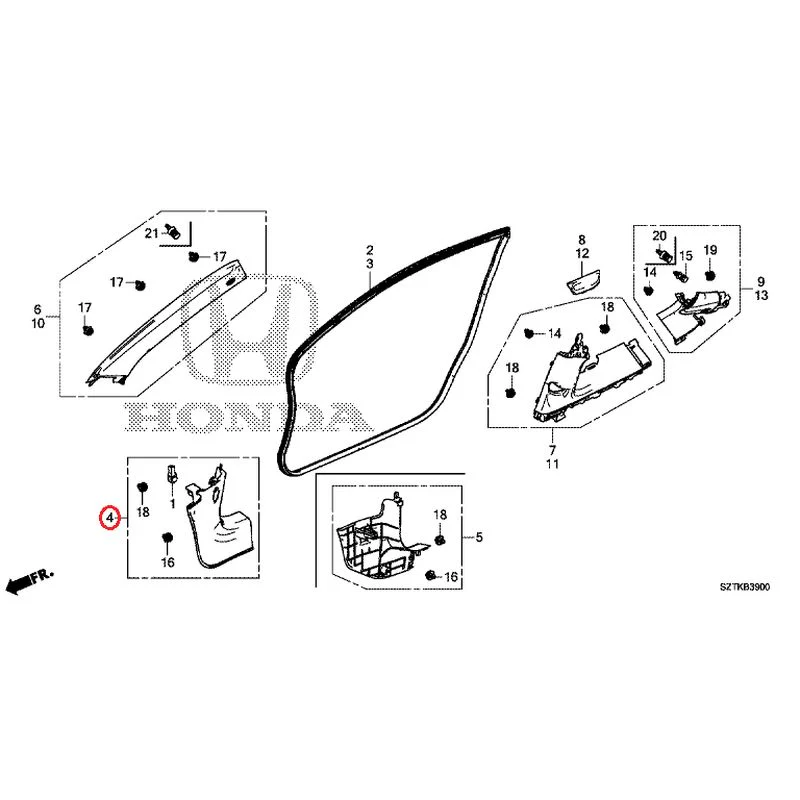 [NEW] JDM HONDA CR-Z ZF2 2014 Pillar Garnish GENUINE OEM - Image 4