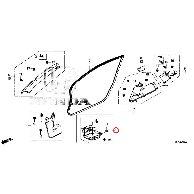 [NEW] JDM HONDA CR-Z ZF2 2014 Pillar Garnish GENUINE OEM - Image 5