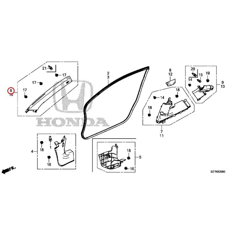 [NEW] JDM HONDA CR-Z ZF2 2014 Pillar Garnish GENUINE OEM - Image 7
