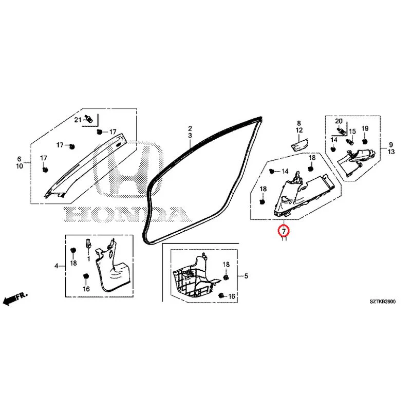 [NEW] JDM HONDA CR-Z ZF2 2014 Pillar Garnish GENUINE OEM - Image 9