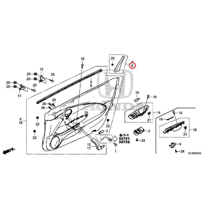 [NEW] JDM HONDA CR-Z ZF2 2014 Door Linings GENUINE OEM - Image 10