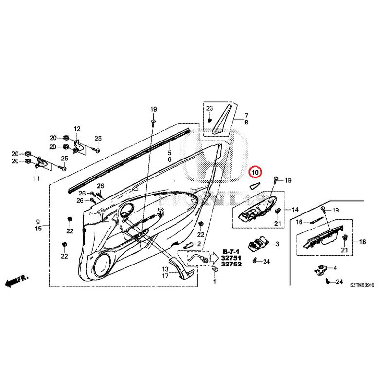 [NEW] JDM HONDA CR-Z ZF2 2014 Door Linings GENUINE OEM - Image 13