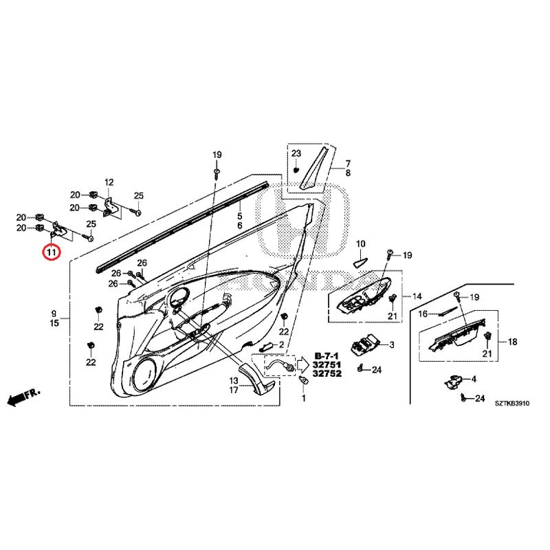 [NEW] JDM HONDA CR-Z ZF2 2014 Door Linings GENUINE OEM - Image 14