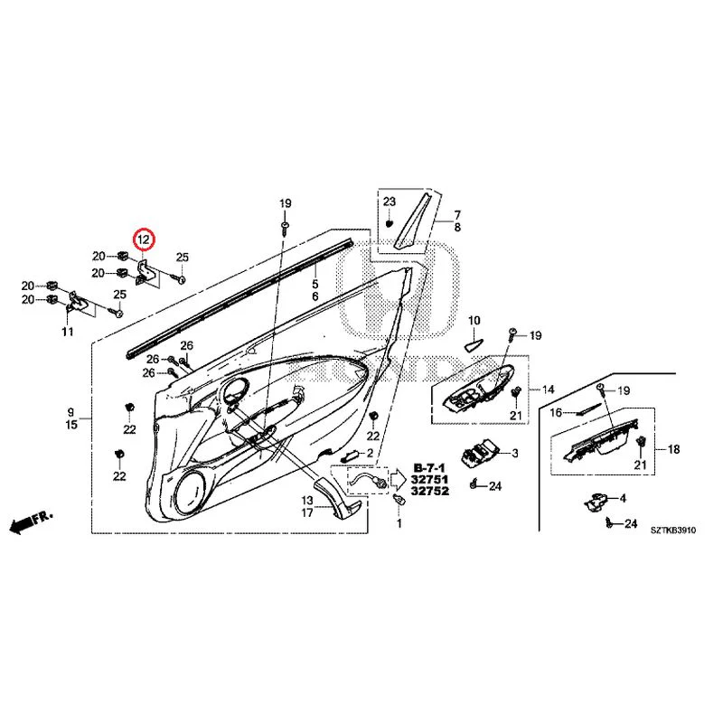 [NEW] JDM HONDA CR-Z ZF2 2014 Door Linings GENUINE OEM - Image 15