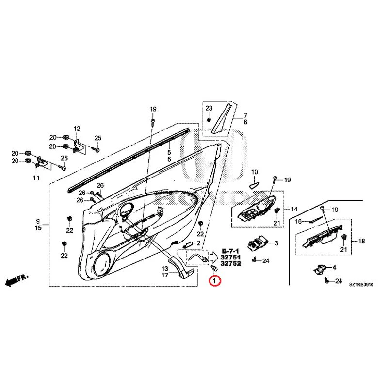 [NEW] JDM HONDA CR-Z ZF2 2014 Door Linings GENUINE OEM - Image 2
