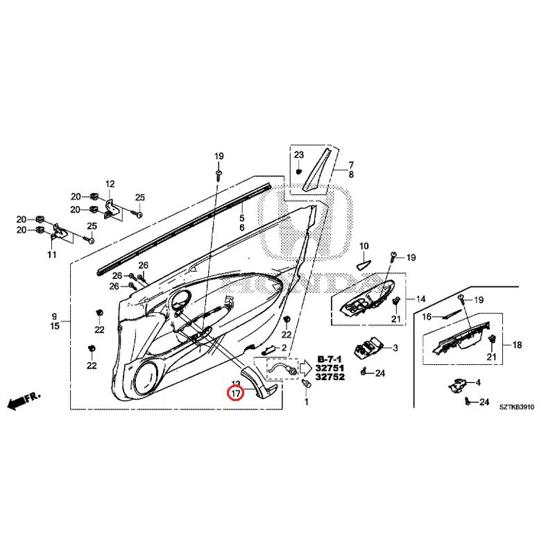 [NEW] JDM HONDA CR-Z ZF2 2014 Door Linings GENUINE OEM - Image 21