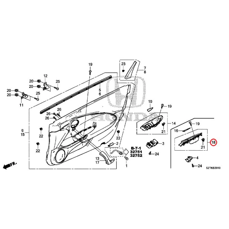 [NEW] JDM HONDA CR-Z ZF2 2014 Door Linings GENUINE OEM - Image 22